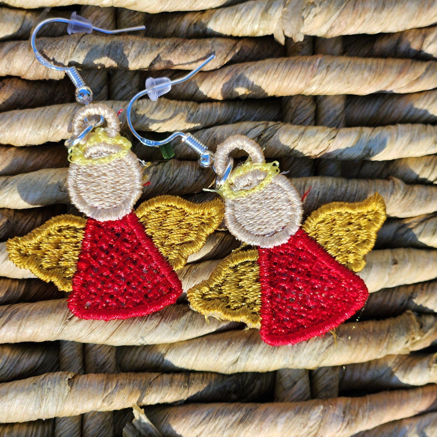 Angel Embroidered Earrings