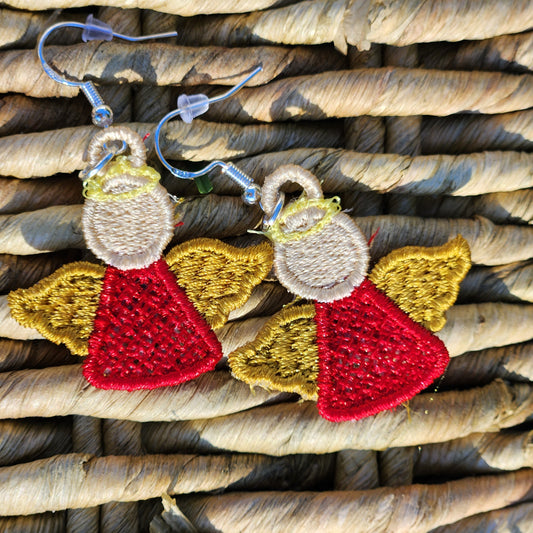 Angel Embroidered Earrings