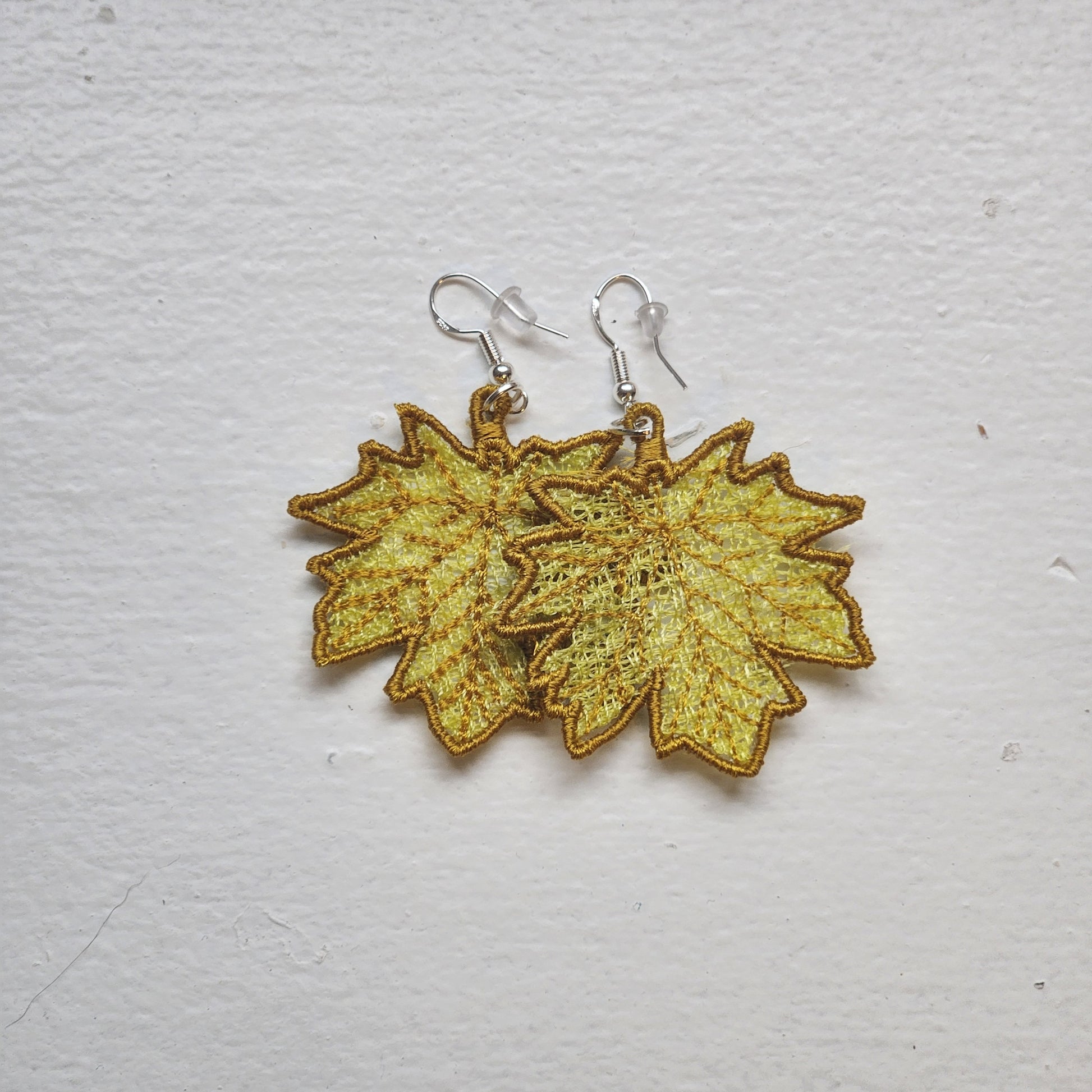 gold leaf earring