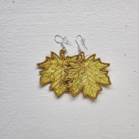 gold leaf earring