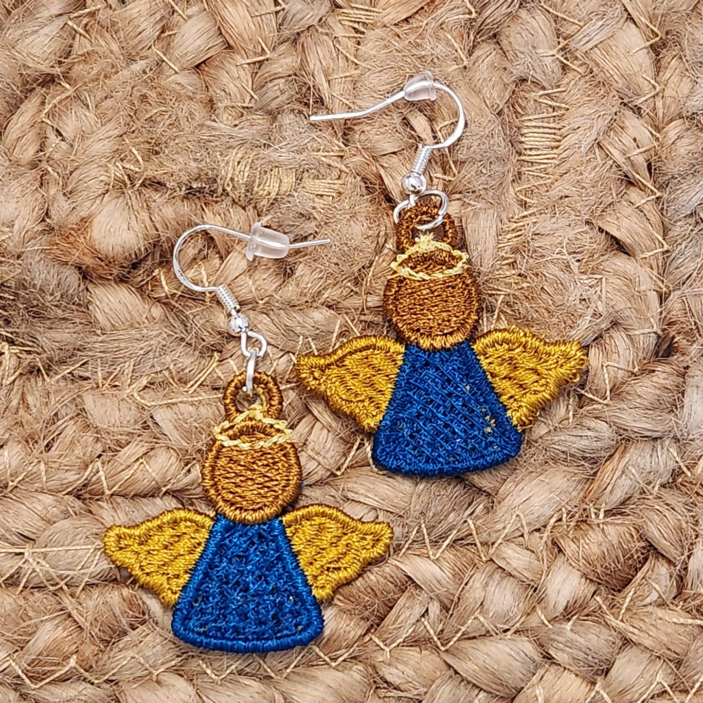 Angel Embroidered Earrings