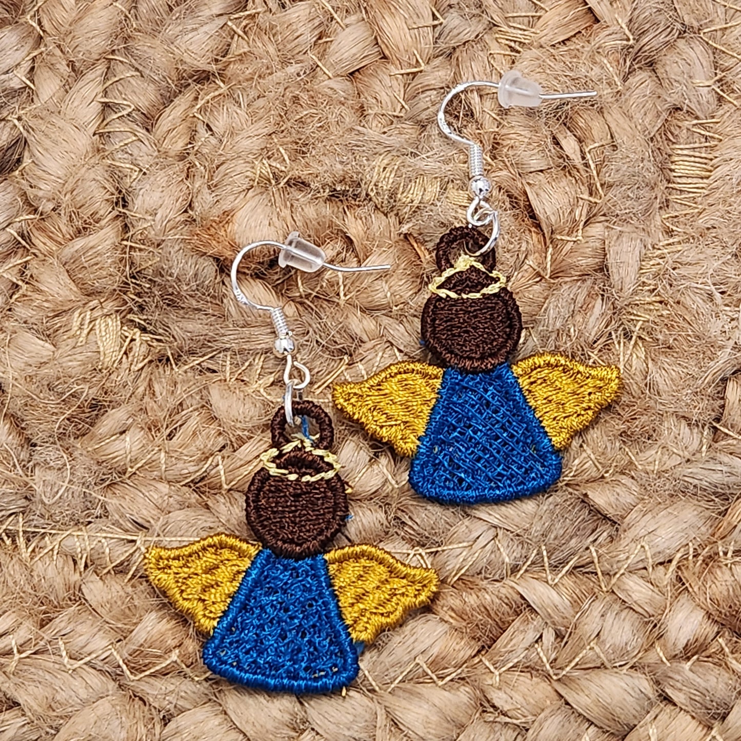 Angel Embroidered Earrings
