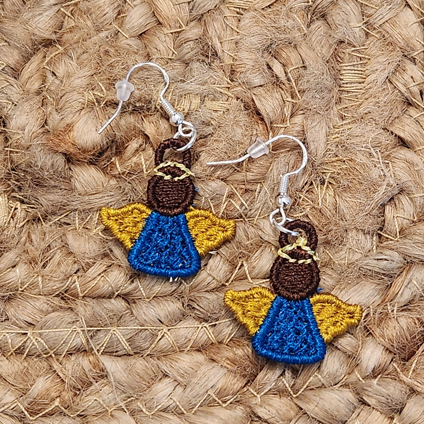 Angel Embroidered Earrings