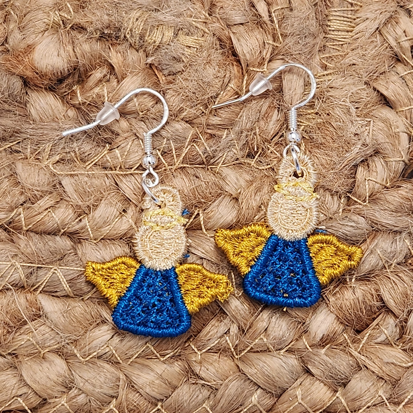 Angel Embroidered Earrings