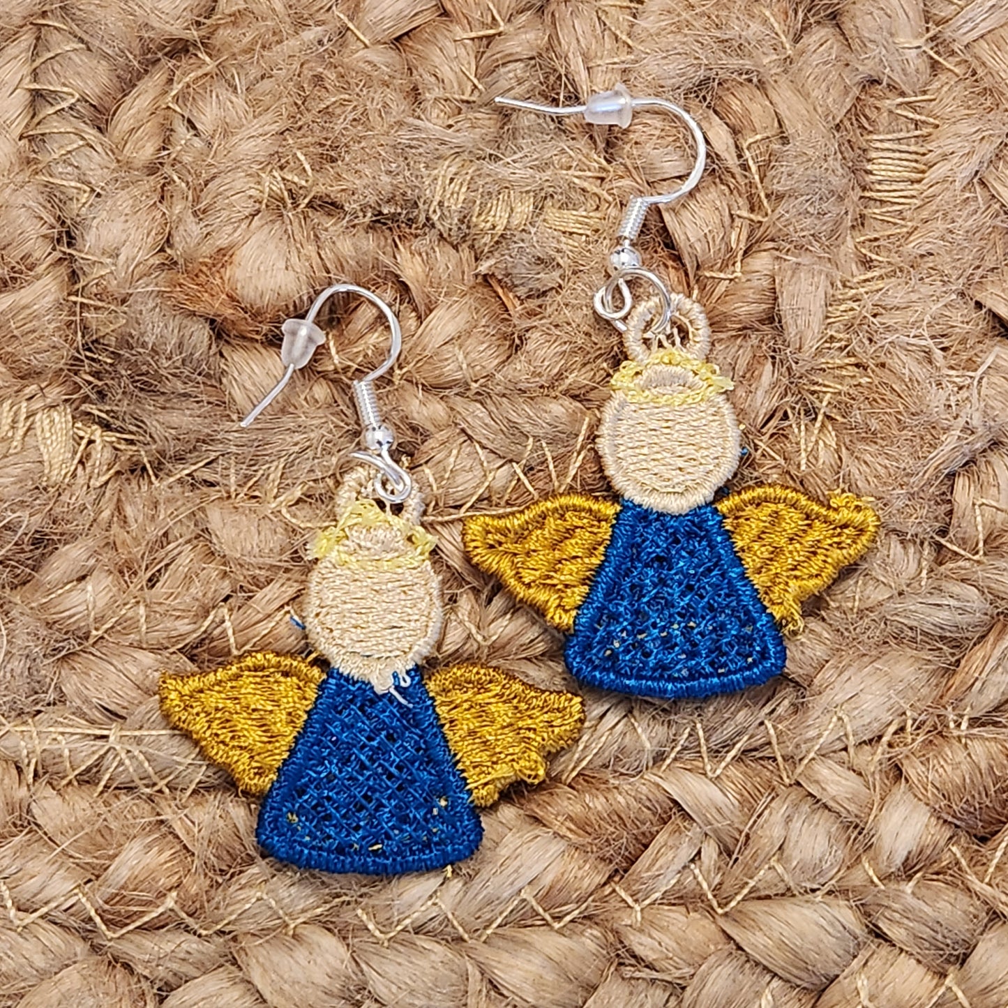 Angel Embroidered Earrings