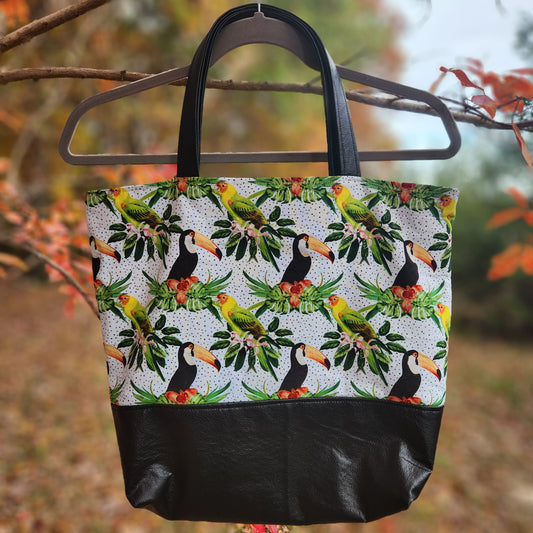 Vegan Leather Tocan Market Tote