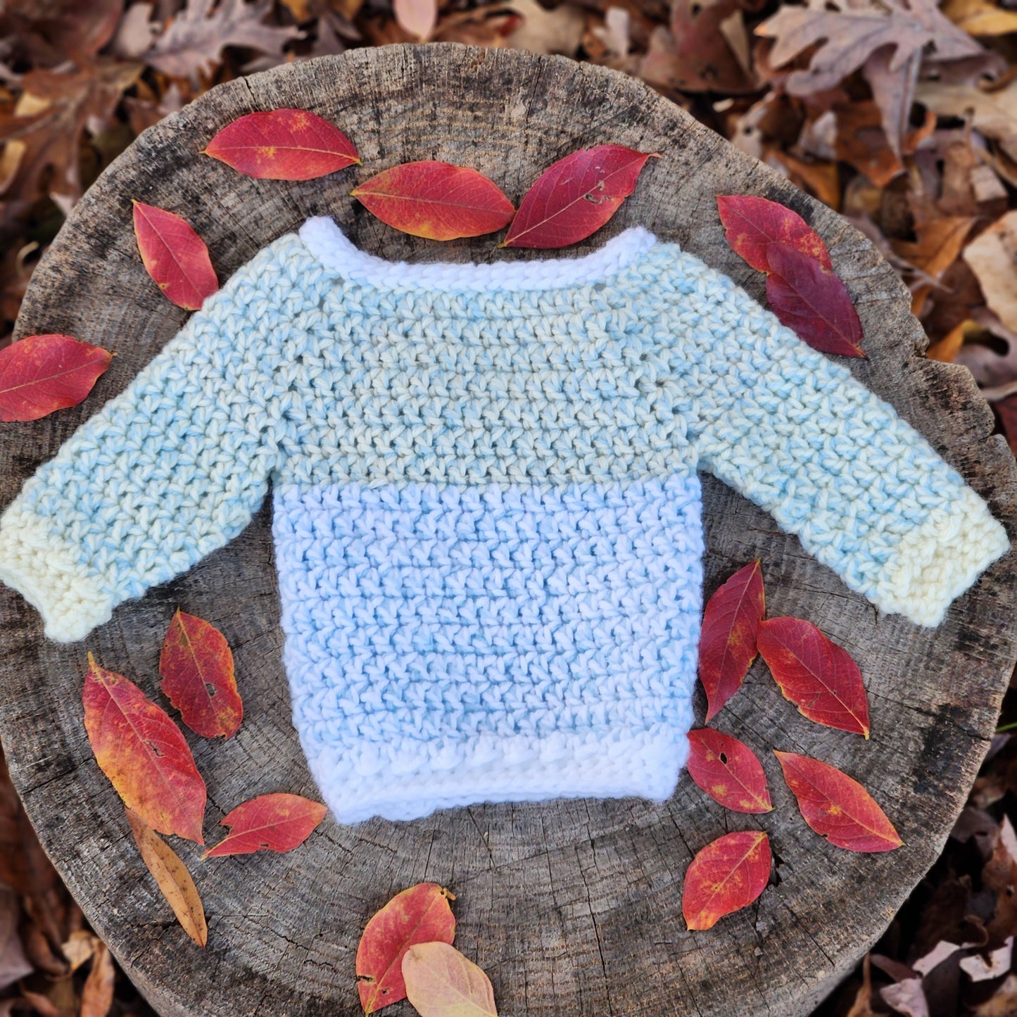 Multi Colored Newborn Baby Crochet Sweather