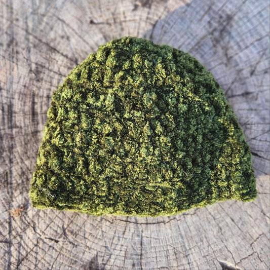 Forest Green Crochet baby hat
