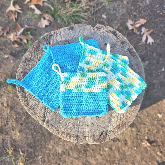 Crochet Wash Cloth Set