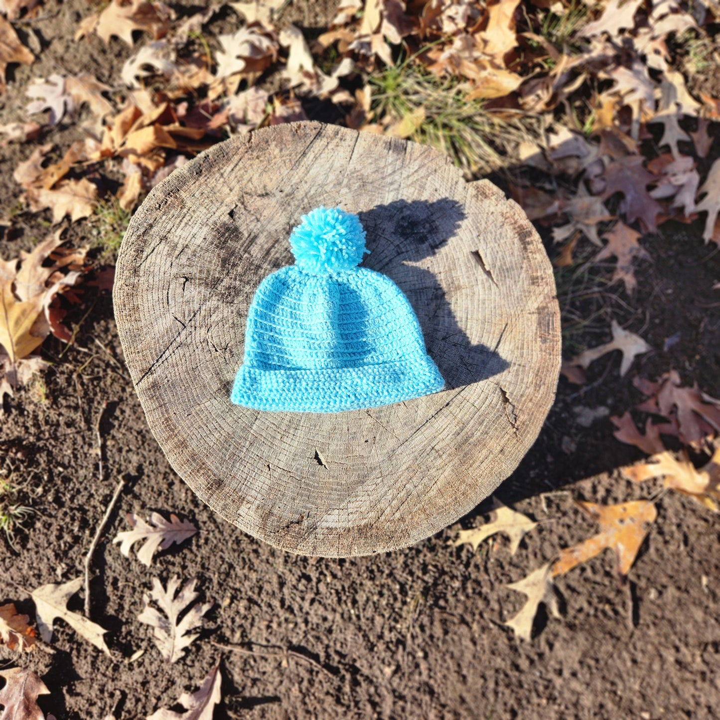 Kids Crochet Hat with pom -pom