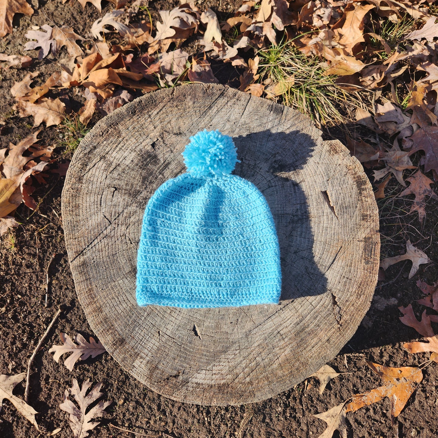 Kids Crochet Hat with pom -pom